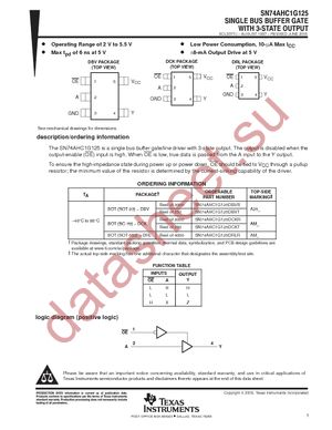 74AHC1G125DCKTG4 datasheet  